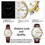 White Ladies Wrist Watch Brown Leather Waterproof