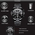CRRJU Men's Watch Fashion Business Chronograph Quartz Wristwatches