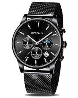 CRRJU Men Watch,Men Luxury Waterproof Unique Designed