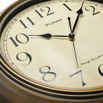 Plumeet Small Retro Wall Clock - 10'' Non Ticking Classic Silent Clocks