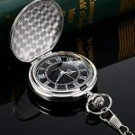 Black Dial Quartz Pocket Watch for Men