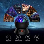 360-Degree Rotating Star Moon Projection Lamp with LED Timer