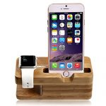 Hapurs Apple Watch Stand, iWatch Bamboo Wood Charging