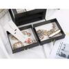Elegance in Organization: Smileshe Leather Jewelry Box with 2 Drawers and Mirror - Perfect Valentine's Day Gift
