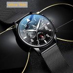 Sleek Precision: Ultra Thin Waterproof Automatic Mesh Strap Chronograph Watch
