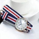 Men's Fashion Watch: Rose Gold Minimalist Design, Waterproof Nylon Band, Swiss Style 🌟👔