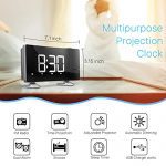 White LightBiz Projection Alarm Clock