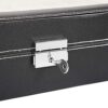24 Slot Elegant Portable Black Watch Box Case Organizer