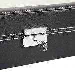 24 Slot Elegant Portable Black Watch Box Case Organizer