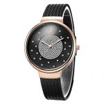 SHENGKE Analog Mesh Watch Stainless Steel Band