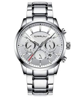 CRRJU Watches for Men,Chronograph Elegant Business Date Analog