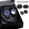 Kalawen Double Wooden Watch Winder for Automatic with Quiet Motor