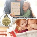 Hicarer Dad Present from Daughter to Father Engraved Pocket Watch