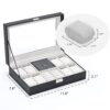 NEX Watch Cases for Men, 8 Slots Lockable Watch Box Organizer