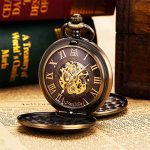 ManChDa Antique Men Pocket Watch Double Hunter Automatic