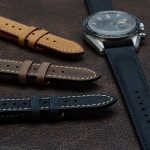18mm Watch Band Quick Release Leather Watch Strap Black