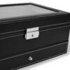 Watch Box, 12 Slots PU Leather Case Organizer