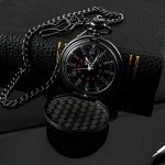 Steampunk Vintage Pocket Watch,Stainless Steel Quartz