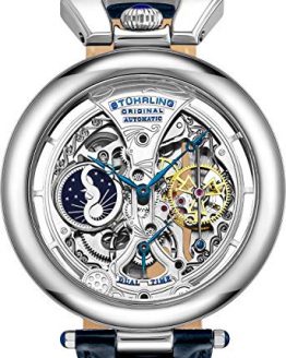 Stührling Original Mens Skeleton Watch Dial Automatic Watch