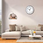 Black Frame Non Ticking Quartz Wall Clock