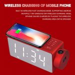 Htterino Projection Alarm Clock Bluetooth Speaker
