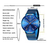 LIGE Mens Watches Fashion Sports Waterproof Stainless Steel