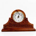 Office Decor Clock Rosewood Design Elegant Fireplace