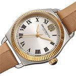 Beige Italian Leather Dial Strap Watch Bruno Magli