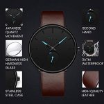 Mens Ultra-Thin Quartz Analog Wrist Watch 30M Waterproof
