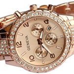 Unisex Luxury Pave Floating Crystal Diamonds Quartz Watch