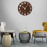 Wall Clock Silent Wooden Design Night Lights