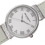 Bruno Magli White Italian Leather Strap Watch
