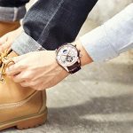 Men's Watch Luxury Mechanical Moon Phrase Skeleton