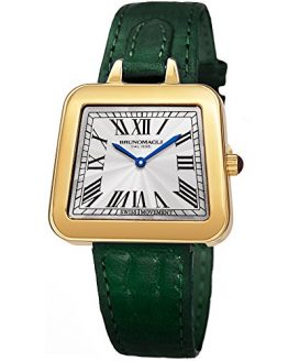 Hunter Green Bruno Magli Quartz Italian Leather Strap Watch