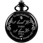 Roman Numerals Dial Skeleton Engraved Pocket Watch