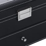 BEWISHOME Watch Box Organizer 20 Men Display Storage Case