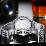 Chronograph Stainless Steel Waterproof Date Analog Watch