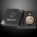 SIBOSUN Pocket Watch Personalized Engraved Back Case Graduation