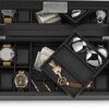 Glenor Co Watch and Sunglasses Box with Valet Tray for Men