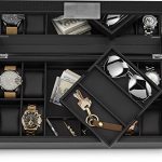 Glenor Co Watch and Sunglasses Box with Valet Tray for Men