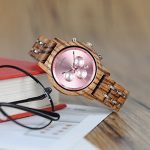 Wooden Watches Luxury Wood Metal Strap Chronograph BOBO BIRD