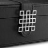 Glenor Co Watch Box – 15 Slot Classic Black Watch Case Organizer with Modern Buckle