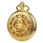 Skeleton Hand-Wind Mechanical Double Case Black Roman Numerals
