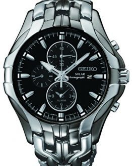 Seiko Men's Excelsior Gunmetal and Silver-Tone Watch