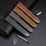 WOCCI 22mm Watch Band, Premium Saddle Style Vintage