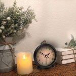 Vintage Alarm Clock Non Ticking Small Clock with Night Light