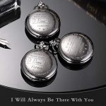SIBOSUN Pocket Watch Men Chain Fob Quartz Engraved