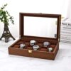 LOSKORIN Watch Box, Executive 12 Slots Watch Case with Valet