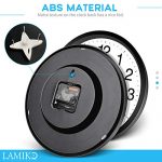 LAMIKO 2 Packs Non-Ticking Silent Wall Clocks Battery Operated