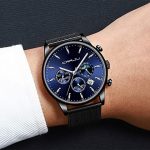 CRRJU Quartz Watch for Men,Style Auto Date Window